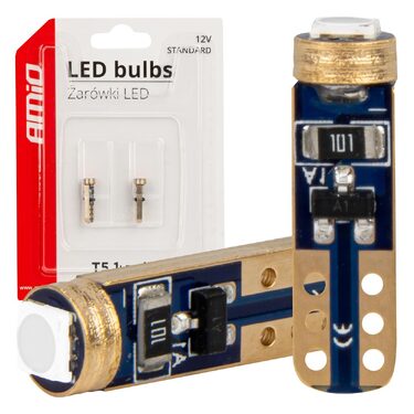ΛΑΜΠΑΚΙΑ T5 W1W 12V 1SMD LED ΠΡΑΣΙΝΑ AMIO - 2 ΤΕΜ.