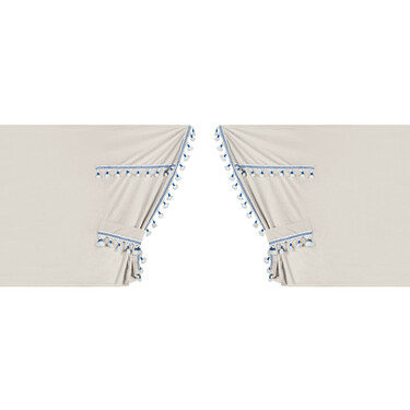 ΚΟΥΡΤΙΝΕΣ ΝΤΑΛΙΚΑΣ LUXURY SMART ΚΡΕΜ/ΜΠΛΕ ΣΕΤ LAMPA - 5 ΤΕΜ.