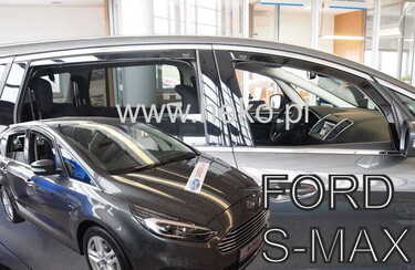ΑΝΕΜΟΘΡΑΥΣΤΕΣ ΓΙΑ FORD S-MAX 2016+ ΣΕΤ ΑΥΤΟΚΙΝΗΤΟΥ ΑΠΟ ΕΥΚΑΜΠΤΟ ΦΙΜΕ ΠΛΑΣΤΙΚΟ HEKO - 4 ΤΕΜ.