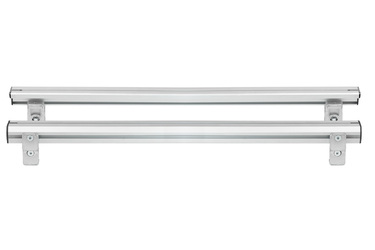 ΒΑΣΕΙΣ ΣΤΗΡΙΞΗΣ ΑΛΟΥΜΙΝΙΟΥ TBR FIXING PROFILE KIT M 116,6 cm ΣΕ ΑΣΗΜΙ ΧΡΩΜΑ ΜΕ ΥΠΟΔΟΧΕΣ T-SYSTEM ΓΙΑ ΜΠΑΡΕΣ TBR ΚΑΡΟΤΣΑΣ ΣΕ PICKUP ΚΑΙ ΑΓΡΟΤΙΚΑ ΟΧΗΜΑΤΑ MENABO - 2 ΤΕΜ.