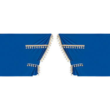 ΚΟΥΡΤΙΝΕΣ ΝΤΑΛΙΚΑΣ LUXURY SMART ΜΠΛΕ/ΧΡΥΣΟ ΣΕΤ LAMPA - 5 ΤΕΜ.