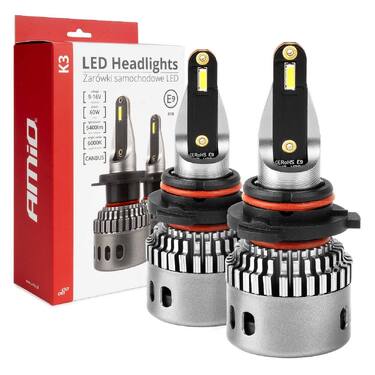 ΛΑΜΠΕΣ HB4 9006 9-16V 6.000K 5.400lm 60W K3 SERIES LED CAN-BUS ΜΕ ΨΥΚΤΡΑ AMIO - 2 ΤΕΜ.