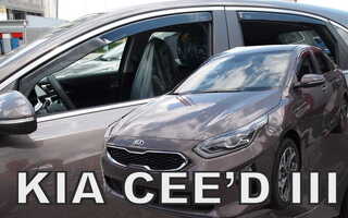 ΑΝΕΜΟΘΡΑΥΣΤΕΣ ΓΙΑ KIA CEED 5D HTB 2017+   ΣΕΤ ΑΥΤΟΚΙΝΗΤΟΥ ΑΠΟ ΕΥΚΑΜΠΤΟ ΦΙΜΕ ΠΛΑΣΤΙΚΟ HEKO - 4 ΤΕΜ.