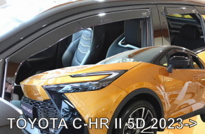 ΑΝΕΜΟΘΡΑΥΣΤΕΣ ΓΙΑ TOYOTA C-HR 5D 2023+ ΖΕΥΓΑΡΙ ΑΠΟ ΕΥΚΑΜΠΤΟ ΦΙΜΕ ΠΛΑΣΤΙΚΟ HEKO - 4 ΤΕΜ