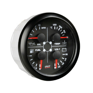Lampa - Αναλογικό Όργανο 4-σε-1 85mm – Βολτόμετρο / Θερμοκρασία Νερού / Πίεση Λαδιού & Καύσιμο - 1 τεμ. (L1014.2)