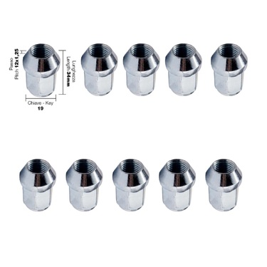 ΠΑΞΙΜΑΔΙ ΚΩΝΙΚΟ 12x1,25 (34mm) (19) 10ΤΕΜ.