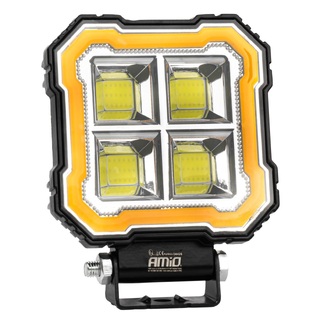 Amio - Προβολέας Εργασίας LED AWL84 FLOOD 48W 4800lm 6500K με σταθερή Κίτρινη LED μπάρα – 9–36V - 1 τεμ. (04428/AM)