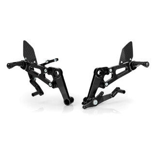 Lampa Ρυθμιζόμενα Μαρσπιέ (Rearsets) Μοτοσικλέτας - Μαύρο Χρώμα 16 Θέσεων  Paraxite 2τεμ (L.PRS001N)