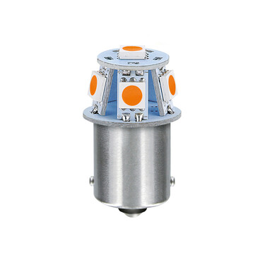 R5W BA15s 24/28V 6SMDX1CHIP LED 20lm ΠΟΡΤΟΚΑΛΙ ΚΟΥΤΙ LAMPA - 20 ΤΕΜ.