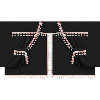 ΚΟΥΡΤΙΝΕΣ ΝΤΑΛΙΚΑΣ LUXURY PRO CABIN ΜΑΥΡΟ / ΚΟΚΚΙΝΟ ΣΕΤ LAMPA - 8 ΤΕΜ.