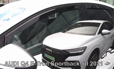 ΑΝΕΜΟΘΡΑΥΣΤΕΣ ΓΙΑ AUDI Q4 E-TRON SPORTBACK 5D 2021+  ΣΕΤ ΑΥΤΟΚΙΝΗΤΟΥ ΑΠΟ ΕΥΚΑΜΠΤΟ ΦΙΜΕ ΠΛΑΣΤΙΚΟ HEKO - 4 ΤΕΜ.