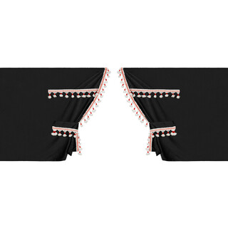 ΚΟΥΡΤΙΝΕΣ ΝΤΑΛΙΚΑΣ LUXURY SMART ΜΑΥΡΟ/ΚΟΚΚΙΝΟ ΣΕΤ LAMPA - 5 ΤΕΜ.