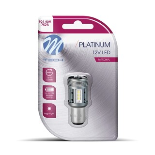 ΛΑΜΠΑΚΙ P21/5W 12/24V BAY15d 12xSMD3030 LED CAN-BUS ΛΕΥΚΟ PLATINIUM BLISTER M-TECH - 1 ΤΕΜ 