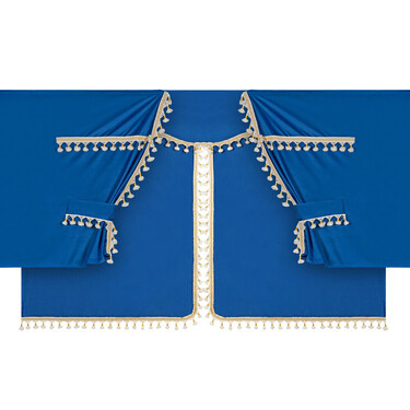 ΚΟΥΡΤΙΝΕΣ ΝΤΑΛΙΚΑΣ LUXURY PRO CABIN ΜΠΛΕ / ΧΡΥΣΟ ΣΕΤ LAMPA - 8 ΤΕΜ.