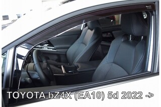 ΑΝΕΜΟΘΡΑΥΣΤΕΣ ΓΙΑ TOYOTA BZ4X (EA10) 5D 2022+ - ΖΕΥΓΑΡΙ ΑΥΤΟΚΙΝΗΤΟΥ ΑΠΟ ΕΥΚΑΜΠΤΟ ΦΙΜΕ ΠΛΑΣΤΙΚΟ HEKO -  2 ΤΕΜ.