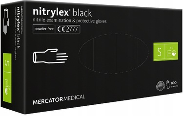 Amio - ΓΑΝΤΙΑ ΝΙΤΡΙΛΙΟΥ MERCATOR NITRYLEX BASIC ΣΕ ΜΑΥΡΟ ΧΡΩΜΑ SMALL (S) - 100 τεμ. (MER13229/AM)