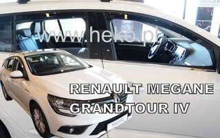 ΑΝΕΜΟΘΡΑΥΣΤΕΣ ΓΙΑ RENAULT MEGANE 5D 2016+  GRANDTOUR WAGON  ΣΕΤ ΑΥΤΟΚΙΝΗΤΟΥ ΑΠΟ ΕΥΚΑΜΠΤΟ ΦΙΜΕ ΠΛΑΣΤΙΚΟ HEKO - 4 ΤΕΜ.