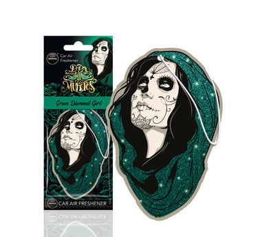 ΑΡΩΜΑΤΙΚΟ ΚΡΕΜΑΣΤΟ AROMA CAR MUERTOS GREEN DIAMONT GIRL ΑMiO - 1 TEM.