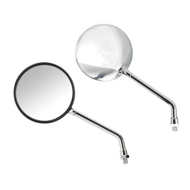 ΚΑΘΡΕΠΤΕΣ MOTO OPAL CHROME ΣΤΡΟΓΓΥΛΟΙ M10x1,25 DX ΧΡΩΜΙΟ LAMPA - 2 τεμ.