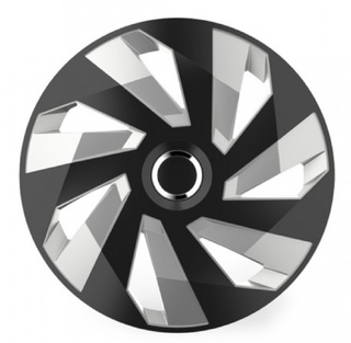 ΤΑΣΙ 15" HUBCAP VECTOR RC SILVER BLACK AMIO- ΣΕΤ 4 ΤΕΜ. ΣΕ ΚΟΥΤΙ