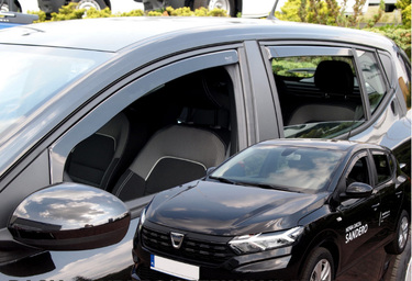 ΑΝΕΜΟΘΡΑΥΣΤΕΣ ΓΙΑ DACIA SANDERO /STEPWAY 5D 2020+ -ΣΕΤ ΑΥΤΟΚΙΝΗΤΟΥ ΑΠΟ ΕΥΚΑΜΠΤΟ ΦΙΜΕ ΠΛΑΣΤΙΚΟ HEKO - 4 ΤΕΜ.