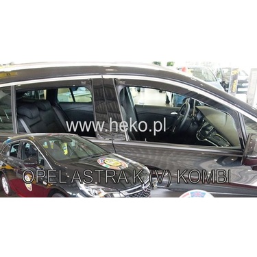 ΑΝΕΜΟΘΡΑΥΣΤΕΣ ΓΙΑ OPEL ASTRA K 5D 2015+ SPORT TOURER WAGON  ΣΕΤ ΑΠΟ ΕΥΚΑΜΠΤΟ ΦΙΜΕ ΠΛΑΣΤΙΚΟ HEKO - 4 ΤΕΜ.