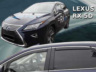 ΑΝΕΜΟΘΡΑΥΣΤΕΣ ΓΙΑ LEXUS RX 5D 2016+ ΣΕΤ ΑΥΤΟΚΙΝΗΤΟΥ ΑΠΟ ΕΥΚΑΜΠΤΟ ΦΙΜΕ ΠΛΑΣΤΙΚΟ HEKO - 4 ΤΕΜ