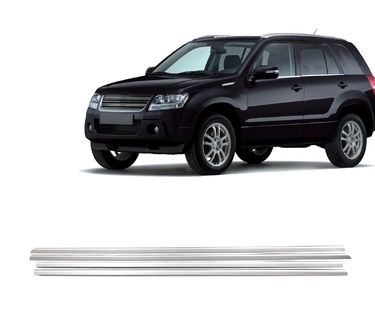 TRIM ΠΑΡΑΘΥΡΩΝ ΑΝΟΞΕΙΔΩΤΟ ΑΤΣΑΛΙ ΧΡΩΜΙΟ ΓΙΑ SUZUKI GRAND VITARA SUV S-DIZAYN - 4ΤΕΜ