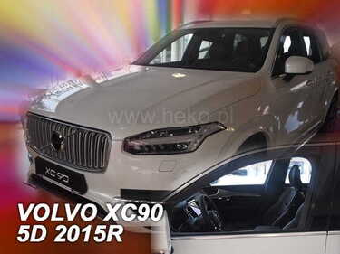 ΑΝΕΜΟΘΡΑΥΣΤΕΣ ΓΙΑ VOLVO XC90 5D 2015+  ΖΕΥΓΑΡΙ ΑΥΤΟΚΙΝΗΤΟΥ ΑΠΟ ΕΥΚΑΜΠΤΟ ΦΙΜΕ ΠΛΑΣΤΙΚΟ HEKO - 2 ΤΕΜ.