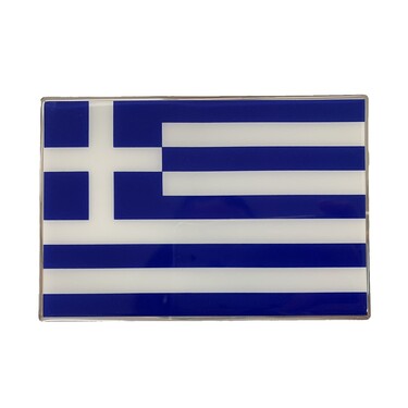 GREECE ΑΥΤΟΚΟΛΛΗΤΗ ΕΛΛΗΝΙΚΗ ΣΗΜΑΙΑ 10 X 6,8 cm ΜΠΛΕ/ΛΕΥΚΟ/ΧΡΩΜΙΟ ΜΕ ΕΠΙΚΑΛΥΨΗ ΣΜΑΛΤΟΥ- 1 ΤΕΜ.