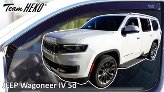 Heko - Ανεμοθραύστες για Jeep Wagoneer IV 5 Doors 2021-2025 Ζευγάρι Απο Εύκαμπτο Φιμέ Πλαστικό - 2 τεμ. (ΑΝΕΜ.19139)