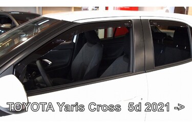 ΑΝΕΜΟΘΡΑΥΣΤΕΣ ΓΙΑ TOYOTA YARIS CROSS 5D 2021+  ΣΕΤ ΑΥΤΟΚΙΝΗΤΟΥ ΑΠΟ ΕΥΚΑΜΠΤΟ ΦΙΜΕ ΠΛΑΣΤΙΚΟ HEKO - 4 ΤΕΜ.