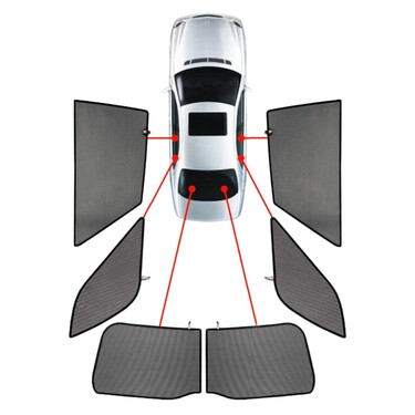 VW TIGUAN ALLSPACE LWB 5D 2016+ ΚΟΥΡΤΙΝΑΚΙΑ ΜΑΡΚΕ CAR SHADES - 6 ΤΕΜ.