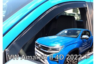ΑΝΕΜΟΘΡΑΥΣΤΕΣ ΓΙΑ VW AMAROK 4D 2022+ ΣΕΤ ΑΥΤΟΚΙΝΗΤΟΥ ΑΠΟ ΕΥΚΑΜΠΤΟ ΦΙΜΕ ΠΛΑΣΤΙΚΟ HEKO - 4 ΤΕΜ.