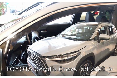 ΑΝΕΜΟΘΡΑΥΣΤΕΣ ΓΙΑ TOYOTA COROLLA CROSS 5D 2020+  ΖΕΥΓΑΡΙ ΑΠΟ ΕΥΚΑΜΠΤΟ ΦΙΜΕ ΠΛΑΣΤΙΚΟ HEKO - 2 ΤΕΜ.