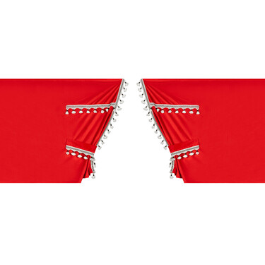 ΚΟΥΡΤΙΝΕΣ ΝΤΑΛΙΚΑΣ LUXURY SMART ΚΟΚΚΙΝΟ/ΜΑΥΡΟ ΣΕΤ LAMPA - 5 ΤΕΜ.