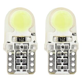 T10 W5W 12V W2,1x9,5d ΛΕΥΚΟ 5.600K 1xCOB LED ΣΙΛΙΚΟΝΗΣ(ΚΑΡΦΩΤΟ) 2ΤΕΜ.