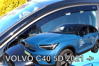 ΑΝΕΜΟΘΡΑΥΣΤΕΣ ΓΙΑ VOLVO C40 5D 2021+ ΣΕΤ ΑΥΤΟΚΙΝΗΤΟΥ ΑΠΟ ΕΥΚΑΜΠΤΟ ΦΙΜΕ ΠΛΑΣΤΙΚΟ HEKO - 4 ΤΕΜ.