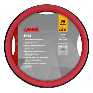 Lampa - Κάλυμμα Τιμονιού Φορτηγού Aura Skeentex Κόκκινο Μέγεθος M ?44–46cm Ultra-Soft, Αντιολισθητικό, Φάρδος 10cm - 1 τεμ. (L9707.9)