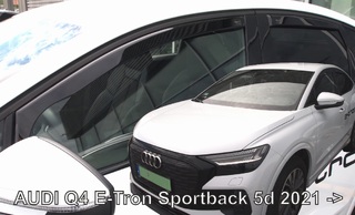 ΑΝΕΜΟΘΡΑΥΣΤΕΣ ΓΙΑ AUDI Q4 E-TRON SPORTBACK 5D 2021+  ΣΕΤ ΑΥΤΟΚΙΝΗΤΟΥ ΑΠΟ ΕΥΚΑΜΠΤΟ ΦΙΜΕ ΠΛΑΣΤΙΚΟ HEKO - 4 ΤΕΜ.