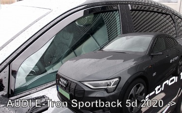 ΑΝΕΜΟΘΡΑΥΣΤΕΣ ΓΙΑ AUDI E-TRON SPORTBACK 5D 2020+  ΣΕΤ ΑΥΤΟΚΙΝΗΤΟΥ ΑΠΟ ΕΥΚΑΜΠΤΟ ΦΙΜΕ ΠΛΑΣΤΙΚΟ HEKO - 4 ΤΕΜ.