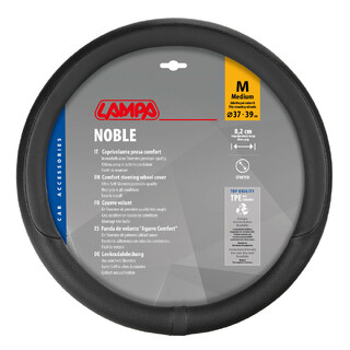 Lampa - Κάλυμμα Τιμονιού NOBLE (M) 37/39cm Μαύρο άοσμο διάτρητο αντιολισθητικό μαλακό Skeentex (πάχος 8,2cm) - 1 τεμ. (L3289.9)