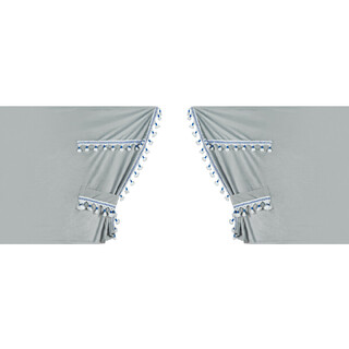 ΚΟΥΡΤΙΝΕΣ ΝΤΑΛΙΚΑΣ LUXURY SMART ΑΣΗΜΙ/ΜΠΛΕ ΣΕΤ LAMPA - 5 ΤΕΜ.