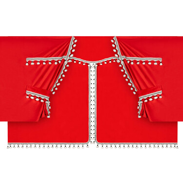 ΚΟΥΡΤΙΝΕΣ ΝΤΑΛΙΚΑΣ LUXURY PRO CABIN ΚΟΚΚΙΝΟ / ΜΑΥΡΟ ΣΕΤ LAMPA - 8 ΤΕΜ.